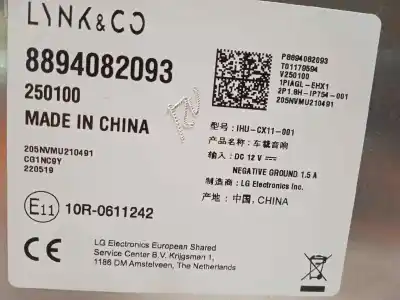 Second-hand car spare part gps navigation system for lynk & co 01 phev oem iam references 8894082093  