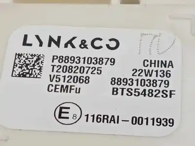 Автозапчастина б/у блок управління комфортом для lynk & co 01 phev посилання на oem iam 8893103879 p8893103879 