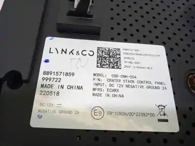 Second-hand car spare part multifunction display for lynk & co 01 phev oem iam references 8891571859 p8891571859 
