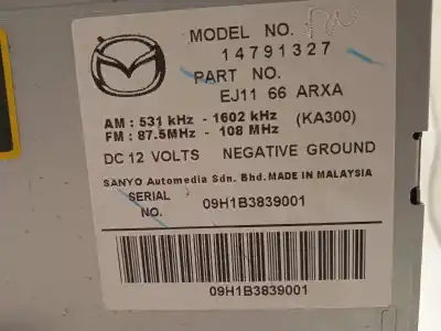 Автозапчастина б/у аудіо система / радіо cd для mazda cx-7 (er) active посилання на oem iam ej1166arxa  