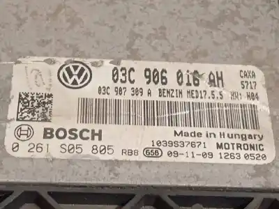 Pièce détachée automobile d'occasion calculateur moteur ecu pour volkswagen golf vi (5k1) sport références oem iam 03c906016ah 0261s05805 