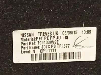 Pezzo di ricambio per auto di seconda mano vassoio posteriore per nissan note visia riferimenti oem iam 799103vv9e  
