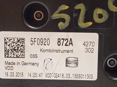 Автозапчастина б/у панель інструментів для seat leon st (5f8) 2.0 tdi посилання на oem iam 5f0920872a  
