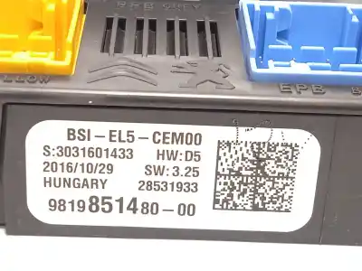 Pezzo di ricambio per auto di seconda mano scatola relè/fusibili per citroen c4 picasso feel riferimenti oem iam 9819851480 28531933 1617549580