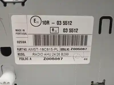 Автозапчастина б/у аудіо система / радіо cd для ford fiesta (ccn) trend посилання на oem iam am5t18c815pl  2024533