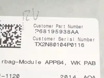 İkinci el araba yedek parçası ön sag hava yastigi için jeep grand cherokee iv (wk, wk2) 3.0 crd v6 4x4 oem iam referansları p68195938aa  68195938aa