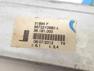 Second-hand car spare part passenger side right window regulator for citroen c3 picasso (sh_) 1.6 hdi 110 oem iam references 9672210680  