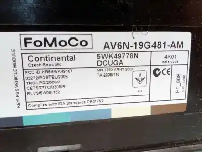 Автозапчасти б/у закрытый распределительный щит за ford kuga (cbs) titanium s ссылки oem iam av6n19g481am 5wk49778n 1829420