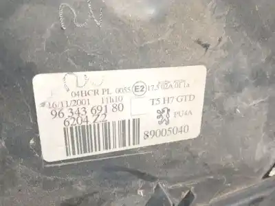Second-hand car spare part left headlight for peugeot 307 (3a/c) 1.6 hdi oem iam references 9634369180  
