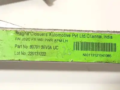 Second-hand car spare part driver left window regulator for nissan note acenta oem iam references 807013vv0a 807013vv0auc 807311hb2a