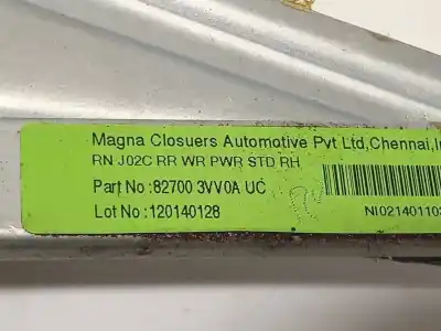 Second-hand car spare part rear right window regulator for nissan note acenta oem iam references 827003vv0a 827003vv0auc 827311hb1a