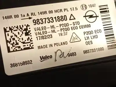 Pezzo di ricambio per auto di seconda mano faro anteriore sinistro per opel mokka 1.2 (76) riferimenti oem iam 9837331880 368158932 