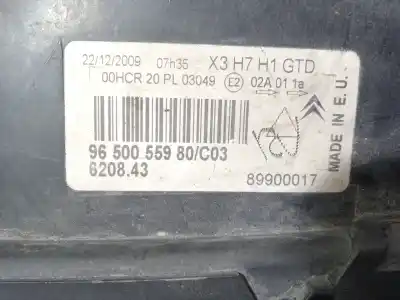 Автозапчастина б/у ліва фара для citroen c5 ii (rc_) 1.6 hdi (rc8hzb) посилання на oem iam 620843 89900017 9650055980