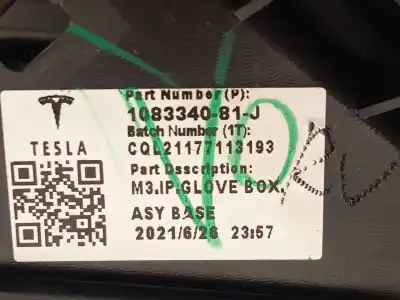 Автозапчасти б/у бардачок за tesla model 3 (5yj3) ev ссылки oem iam 108334081j  