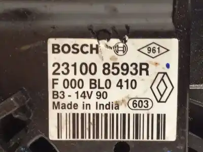 Автозапчастина б/у генератор для renault captur i (j5_, h5_) 0.9 tce 90 посилання на oem iam 231008593r f000bl0410 