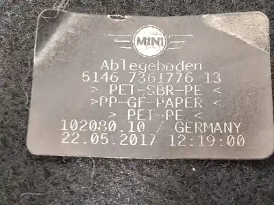 Second-hand car spare part parcel shelf for mini mini descapotable (f57) one oem iam references 51467361776  7361776