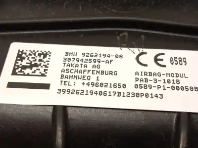 Автозапчасти б/у подушка безопасности передняя правая за mini mini descapotable (f57) one ссылки oem iam 9262194 72126803201 72129262194