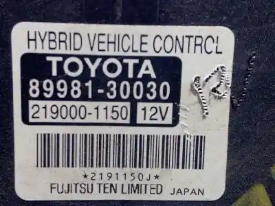 Автозапчасти б/у блок управления двигателем за lexus gs (gs/us/ws19) 3.5 450 h [3.5 ltr. - 218 kw v6 (hibrido)] ссылки oem iam 8998130030 2190001150 