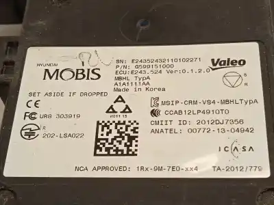 Peça sobressalente para automóvel em segunda mão sensor por kia niro (de) 1.6 gdi hybrid referências oem iam g599151000  