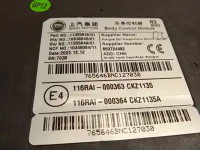 Second-hand car spare part electronic module for mg rover mg hs 1.5 t (sas23) oem iam references 11355646  