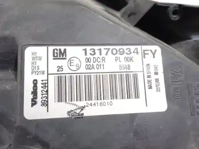 Peça sobressalente para automóvel em segunda mão farol / farolim direito por opel vectra c gts (z02) 1.8 (f68) referências oem iam 13170934 89312441 