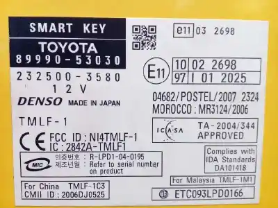 Автозапчастина б/у електронний модуль для lexus is200 (ds2/is2) 220d посилання на oem iam 8999053030 2325003580 