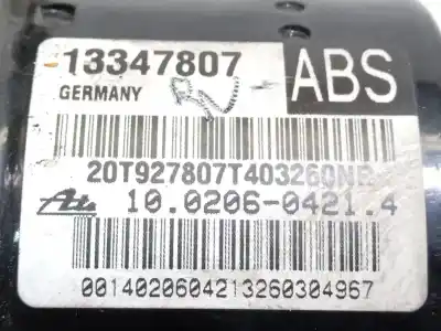 Second-hand car spare part abs for opel astra j (p10) 1.7 cdti (68) oem iam references 13347807 06540828930004 
