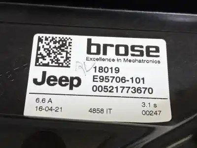 Автозапчасти б/у регулятор стекла заднего левого за jeep-viasa compass (mp, m6, mv, m7) 1.6 multijet ссылки oem iam   