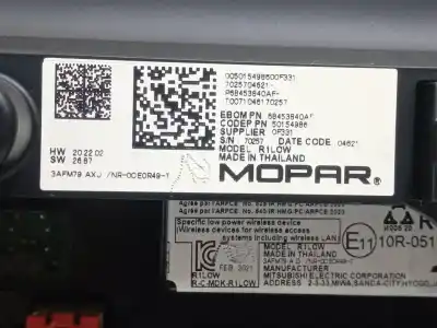 Автозапчасти б/у многофункциональный дисплей за jeep-viasa compass (mp, m6, mv, m7) 1.6 multijet ссылки oem iam 68453840af 50154986 k68453840af