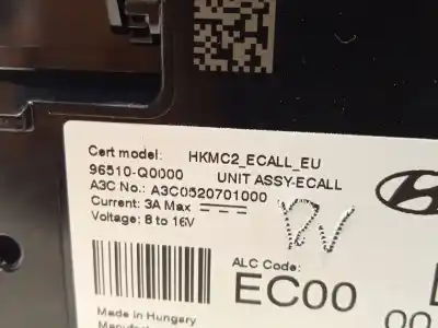 Автозапчастина б/у електронний модуль для hyundai bayon (bc3) 1.2 mpi посилання на oem iam 96510q0000  