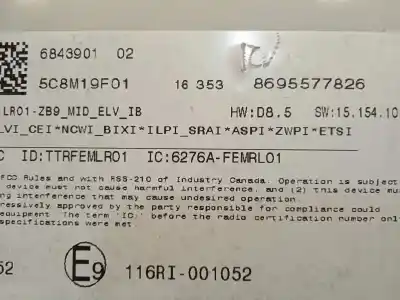 Gebrauchtes Autoersatzteil relais sicherungskasten multifunktionsrelais zum bmw serie 1 lim. (f20) 116d oem-iam-referenzen 61356843901 6843901 