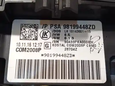 Автозапчастина б/у перерівний контроль для ds ds 4 / ds 4 crossback (nx_) 1.2 thp 130 (nxhnym) посилання на oem iam 98199448zd  