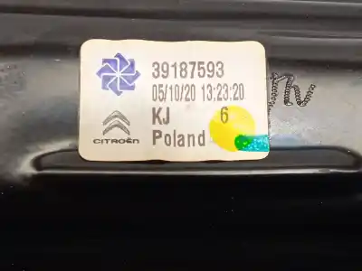 Second-hand car spare part rear left window regulator for citroen c3 aircross ii (2r_, 2c_) 1.2 puretech 110 (2rhnzb, 2rhnzw, 2rhnpx, 2rhnpj) oem iam references 39187593 20200902 