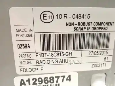 Автозапчасти б/у аудиосистема / радио cd за ford c-max (ceu) trend ссылки oem iam e1bt18c815gh  2342466