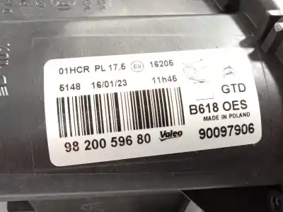 Second-hand car spare part left headlight for citroen c3 aircross ii (2r_, 2c_) 1.2 puretech 82 (2rhmrc, 2rhmzb) oem iam references 9820059680 90097906 