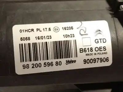Second-hand car spare part left headlight for citroen c3 aircross ii (2r_, 2c_) 1.2 puretech 82 (2rhmrc, 2rhmzb) oem iam references 9820059680 90097906 