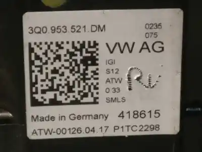 Автозапчасти б/у прерывный контроль за volkswagen tiguan (5n2) 2.0 tdi ссылки oem iam 3q0953521dm  