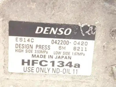 Pezzo di ricambio per auto di seconda mano compressore aria condizionata per toyota auris (_e15_) 1.8 hybrid (zwe150_) riferimenti oem iam 0422000420 es14c 8837047031