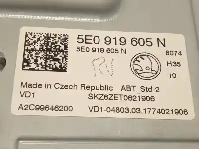 Автозапчастина б/у багатофункційний дисплей для skoda octavia iii combi (5e5, 5e6) 1.6 tdi посилання на oem iam 5e0919605n a2c99646200 5e0919605nbio