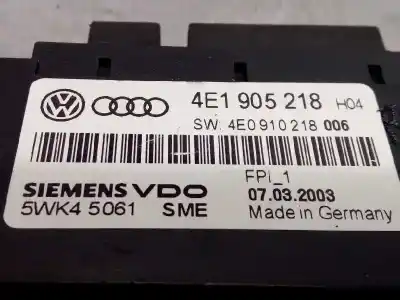 Автозапчастина б/у електронний модуль для audi a8 (4e2) 4.2 quattro посилання на oem iam 4e1905218 5wk45061 