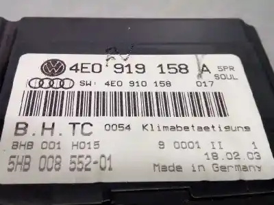 Автозапчастина б/у клімат-контроль для audi a8 (4e2) 4.2 quattro посилання на oem iam 4e0919158a 4e0919158d5pr 