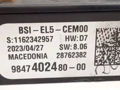 Автозапчастина б/у реле/запоперівник для citroen c3 iii (sx) 1.2 puretech 82 посилання на oem iam 9847402480 28762382 1694583080
