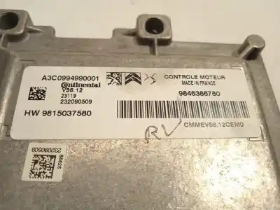 Автозапчасти б/у блок управления двигателем за citroen c3 iii (sx) 1.2 puretech 82 ссылки oem iam 9846386780 a3c0994990001 9815037580