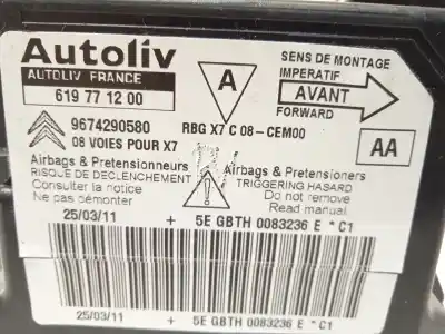 Автозапчастина б/у блок управління подушками безпеки для citroen c5 iii (rd_) 2.0 hdi 165 посилання на oem iam 9674290580 619771200 9803844280