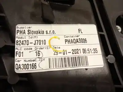 Second-hand car spare part driver left window regulator for kia xceed (cd) 1.5 t-gdi oem iam references 82470j7010 f00s1w2274 82450j7010
