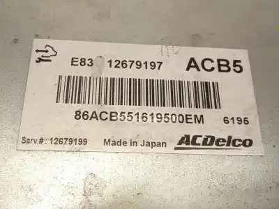 Second-hand car spare part ecu engine control for opel corsa e (x15) 1.4 (08, 68) oem iam references 12679197  