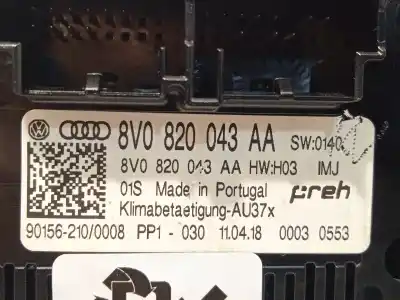 Second-hand car spare part climate control for audi q2 (gab, gag) 1.6 tdi oem iam references 8v0820043aa  8v0820043aimj