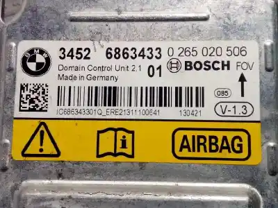 Pièce détachée automobile d'occasion boitier de commande d'airbag pour bmw serie 1 lim. (f21) 116d efficientdynamics edition références oem iam 34526863433 0265020506 6863433