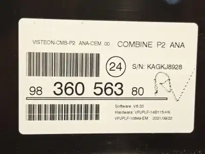 Автозапчастина б/у панель інструментів для peugeot 2008 ii (ud_, us_, uy_, uk_) 1.5 bluehdi 110 (udyhsk) посилання на oem iam 9836056380  