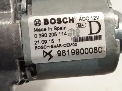 Автозапчастина б/у двигатель заднього склоочисника для peugeot 2008 ii (ud_, us_, uy_, uk_) 1.5 bluehdi 110 (udyhsk) посилання на oem iam 9819900080 0390205114 